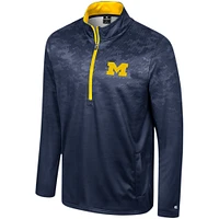 Colosseum Navy Michigan Wolverines The Machine Veste à demi-zip pour homme