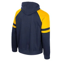 Sweat à capuche raglan Todd pour homme Colosseum Navy Michigan Wolverines