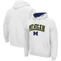 Sweat à capuche Colosseum White Michigan Wolverines Arch & Logo 3.0 pour hommes