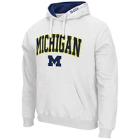 Sweat à capuche Colosseum White Michigan Wolverines Arch & Logo 3.0 pour hommes