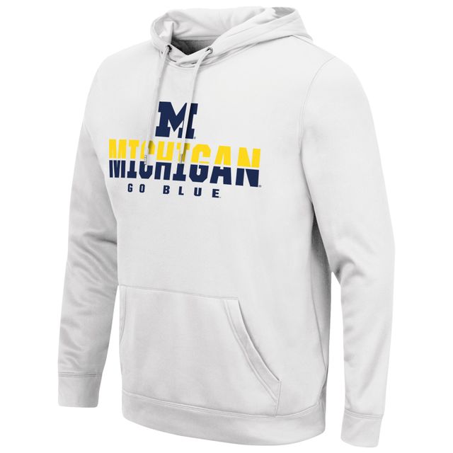 Chandail à capuchon Colosseum Michigan Wolverines Lantern pour hommes, blanc