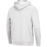 Men's Colosseum White Michigan Wolverines Slash Stack 2.0 Pullover Hoodie