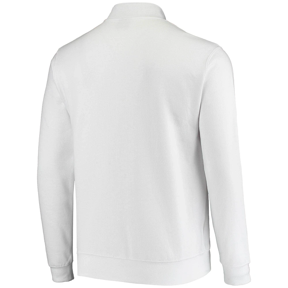 Men's Colosseum White Michigan Wolverines Tortugas Logo Quarter-Zip Jacket