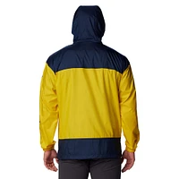 Veste à capuche coupe-vent entièrement zippée Columbia Maize Michigan Wolverines Flash Challenger Omni-Shade pour hommes