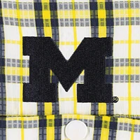 Chemise boutonnée à manches longues Columbia Maize Michigan Wolverines Super Tamiami Omni-Wick pour homme