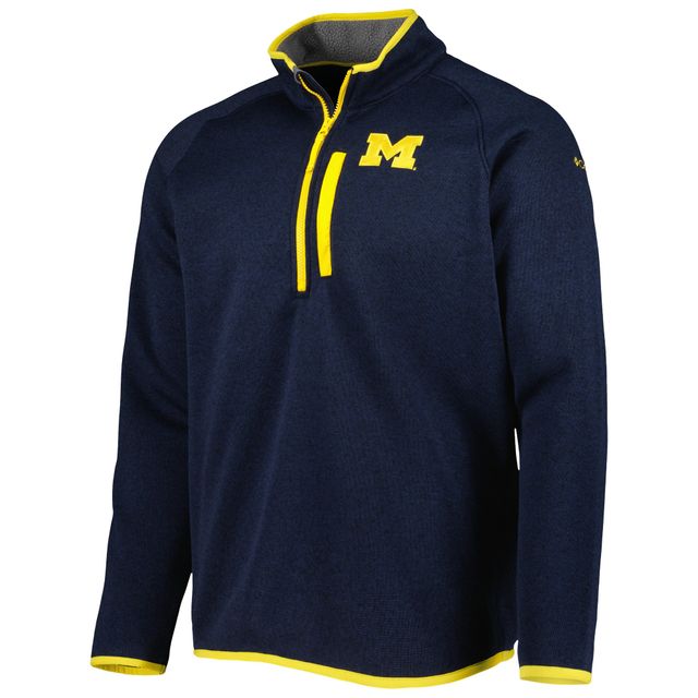 Columbia Navy Michigan Wolverines Canyon Point Omni-Shield Raglan Half-Zip Pullover pour homme