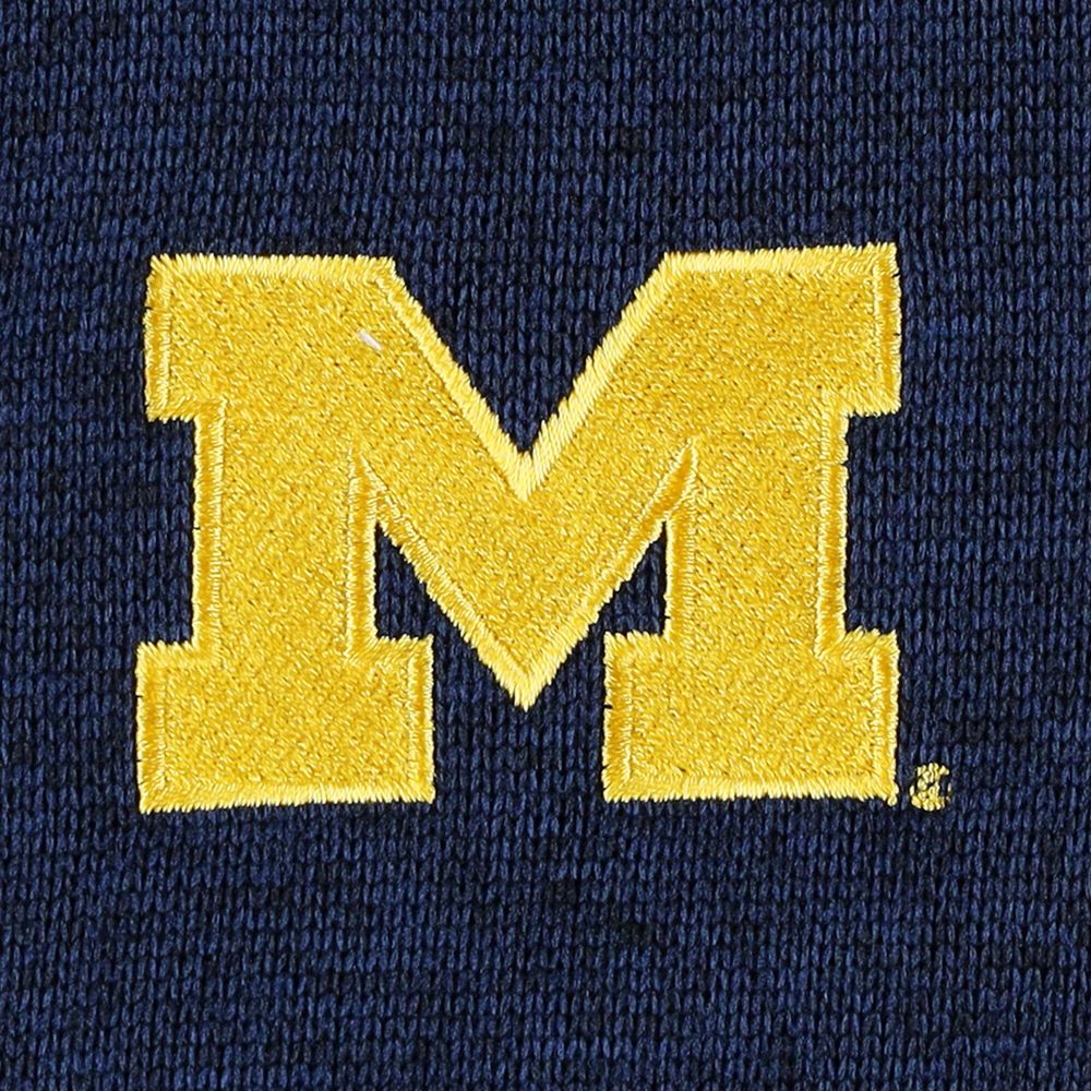 Men's Columbia Navy Michigan Wolverines Canyon Point Omni-Shield Raglan Half-Zip Pullover Top