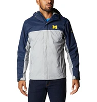 Veste entièrement zippée Columbia Navy Michigan Wolverines Glennaker Storm pour hommes