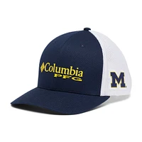 Men's Columbia Navy Michigan Wolverines PFG Adjustable Hat