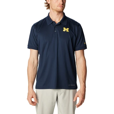 Polo pour homme Columbia Navy Michigan Wolverines PFG Tamiami Omni-Shade