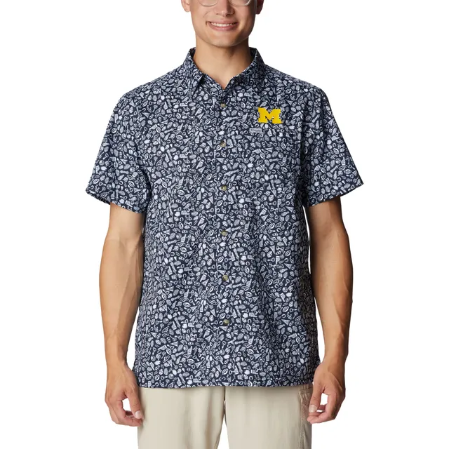 Lids Michigan Wolverines Columbia Super Slack Tide Button-Up Shirt