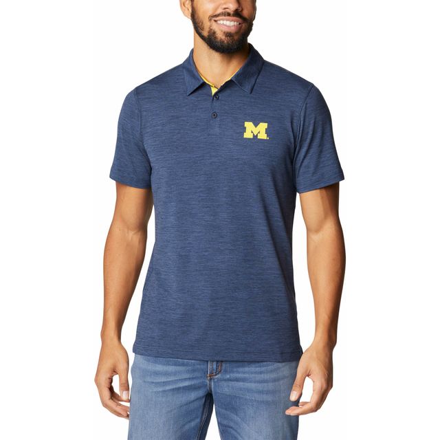 Polo omnicolore Columbia Michigan Wolverines Tech Trail pour homme