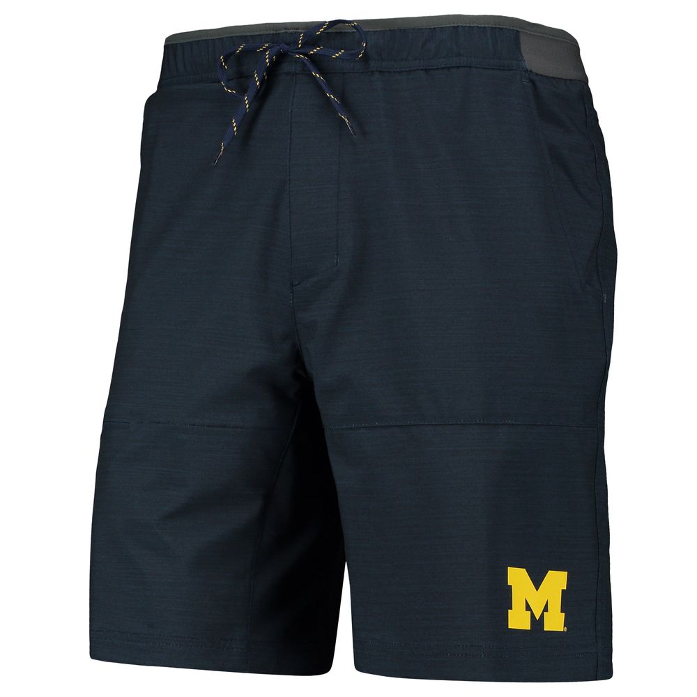 Men's Columbia Navy Michigan Wolverines Twisted Creek Omni-Shield Shorts