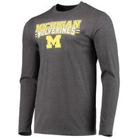 Men's Concepts Sport Navy/Heathered Charcoal Michigan Wolverines Meter Long Sleeve T-Shirt & Pants Sleep Set