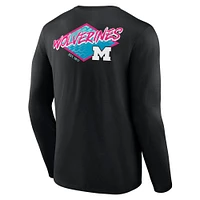 T-shirt noir à manches longues Fanatics pour hommes Michigan Wolverines Spring Break