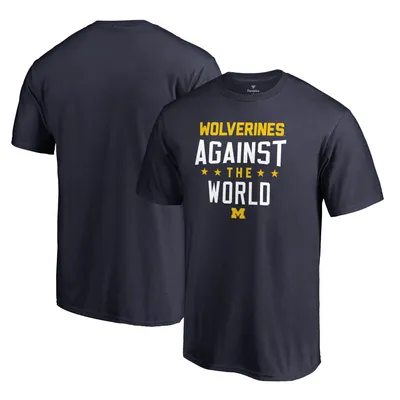 Michigan Wolverines Fanatics Branded Against The World T-Shirt - Navy