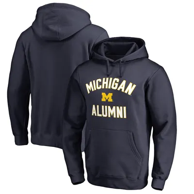 Michigan Wolverines Fanatics Branded Team Alumni Pullover Hoodie - Navy