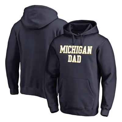 Michigan Wolverines Fanatics Branded Team Dad Pullover Hoodie - Navy