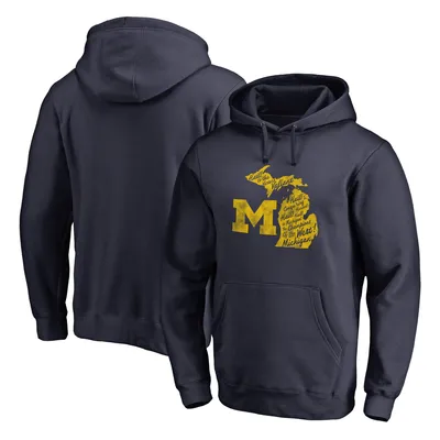 Michigan Wolverines Fanatics Branded Team Hometown Collection Pullover Hoodie - Navy