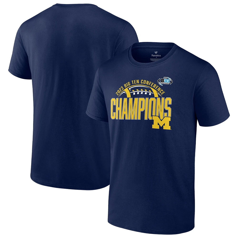 Men's Fanatics  Navy Michigan Wolverines 2023 Big Ten Football Conference Champions T-Shirt