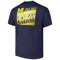 T-shirt délavé idéal pour hommes Fanatics bleu marine Michigan Wolverines Big & Tall