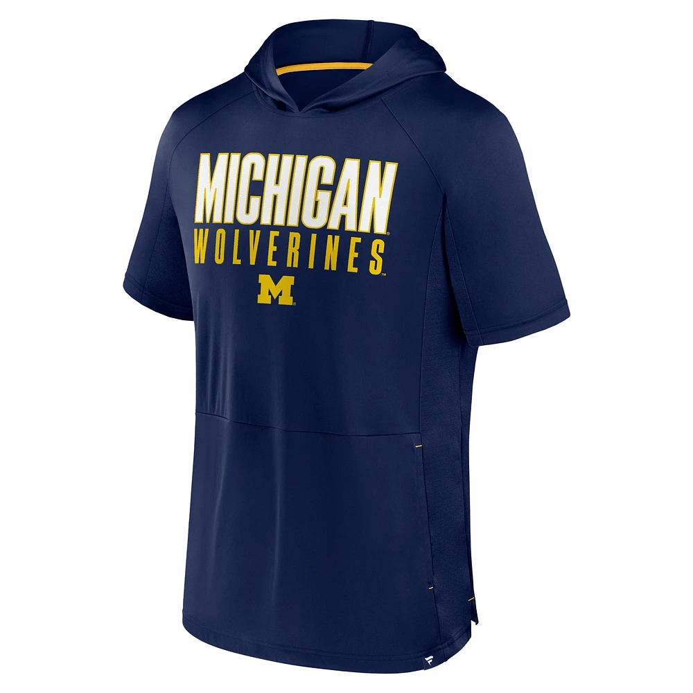 Men's Fanatics  Navy Michigan Wolverines Core Read Hoodie T-Shirt