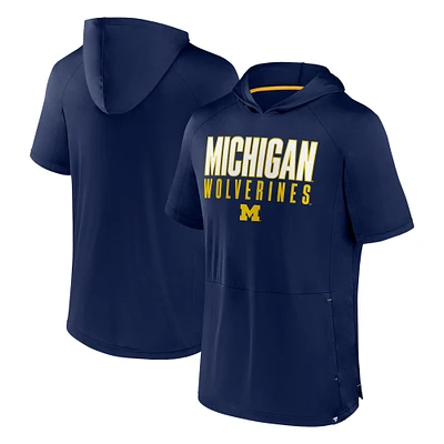 Men's Fanatics  Navy Michigan Wolverines Core Read Hoodie T-Shirt