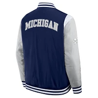 Veste à boutons-pression intégrale Elements Elite Michigan Wolverines de la marque Fanatics pour homme, bleu marine