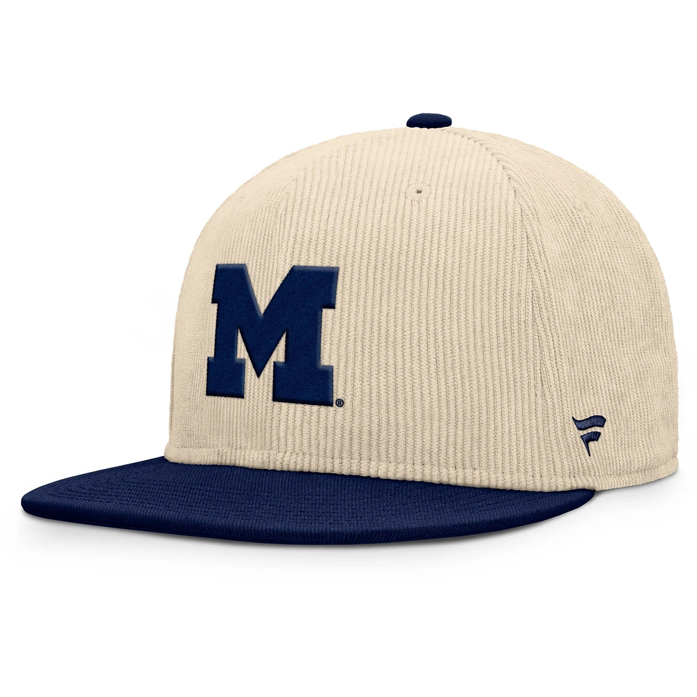 Casquette snapback de receveur Michigan Wolverines Fanatics pour hommes