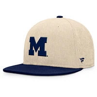 Casquette snapback de receveur Michigan Wolverines Fanatics pour hommes
