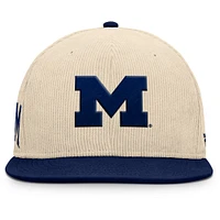 Casquette snapback de receveur Michigan Wolverines Fanatics pour hommes