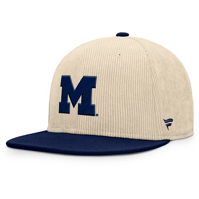 Casquette snapback de receveur Michigan Wolverines Fanatics pour hommes