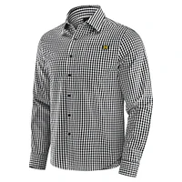 Chemise boutonnée à manches longues Dual Threat Michigan Wolverines pour homme de J. Palmer, noire