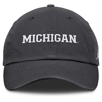 Men's Jordan Brand Anthracite Michigan Wolverines Club Adjustable Hat