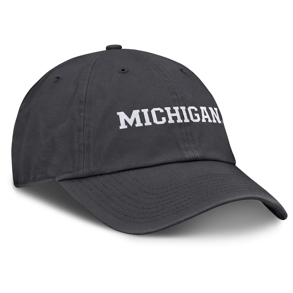 Men's Jordan Brand Anthracite Michigan Wolverines Club Adjustable Hat