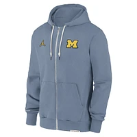 Sweat à capuche zippé intégral Jordan Brand Michigan Wolverines 2024 pour homme Bleu