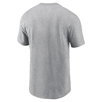 NUT MICH HEATHER GRAY MENS NIKE LOCAL FIGHT SONG COTTON SS TEE TEEMENSCR