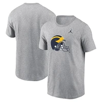 T-shirt Jordan Brand pour homme avec logo alternatif Michigan Wolverines Primetime gris chiné