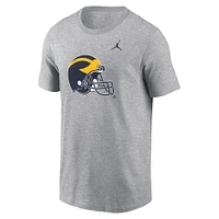 T-shirt Jordan Brand pour homme avec logo alternatif Michigan Wolverines Primetime gris chiné