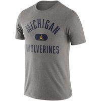 Men's Jordan Brand Heathered Gray Michigan Wolverines Team Arch T-Shirt