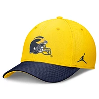 Casquette Jordan Brand pour homme, couleur maïs/bleu marine, Michigan Wolverines Rise Flex