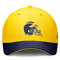 Casquette Jordan Brand pour homme, couleur maïs/bleu marine, Michigan Wolverines Rise Flex