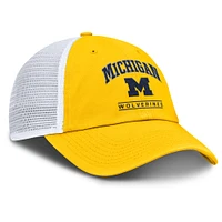 Casquette ajustable Jordan Brand pour homme, couleur maïs/blanc, Michigan Wolverines Club