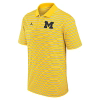 Men's Jordan Brand Maize/White Michigan Wolverines Primetime Victory Striped Performance Polo