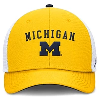 Men's Jordan Brand Maize/White Michigan Wolverines Rise Adjustable Trucker Hat