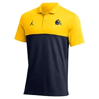 Men's Jordan Brand Maize Michigan Wolverines 2022 Coaches Performance Polo