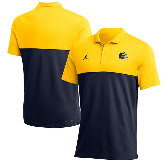 Polo de performance Jordan Brand Maize Michigan Wolverines 2022 Coaches pour hommes