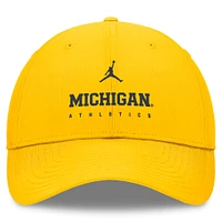 Men's Jordan Brand Maize Michigan Wolverines 2024/25 On-Field Club Performance Adjustable Hat