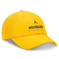 Men's Jordan Brand Maize Michigan Wolverines 2024/25 On-Field Club Performance Adjustable Hat