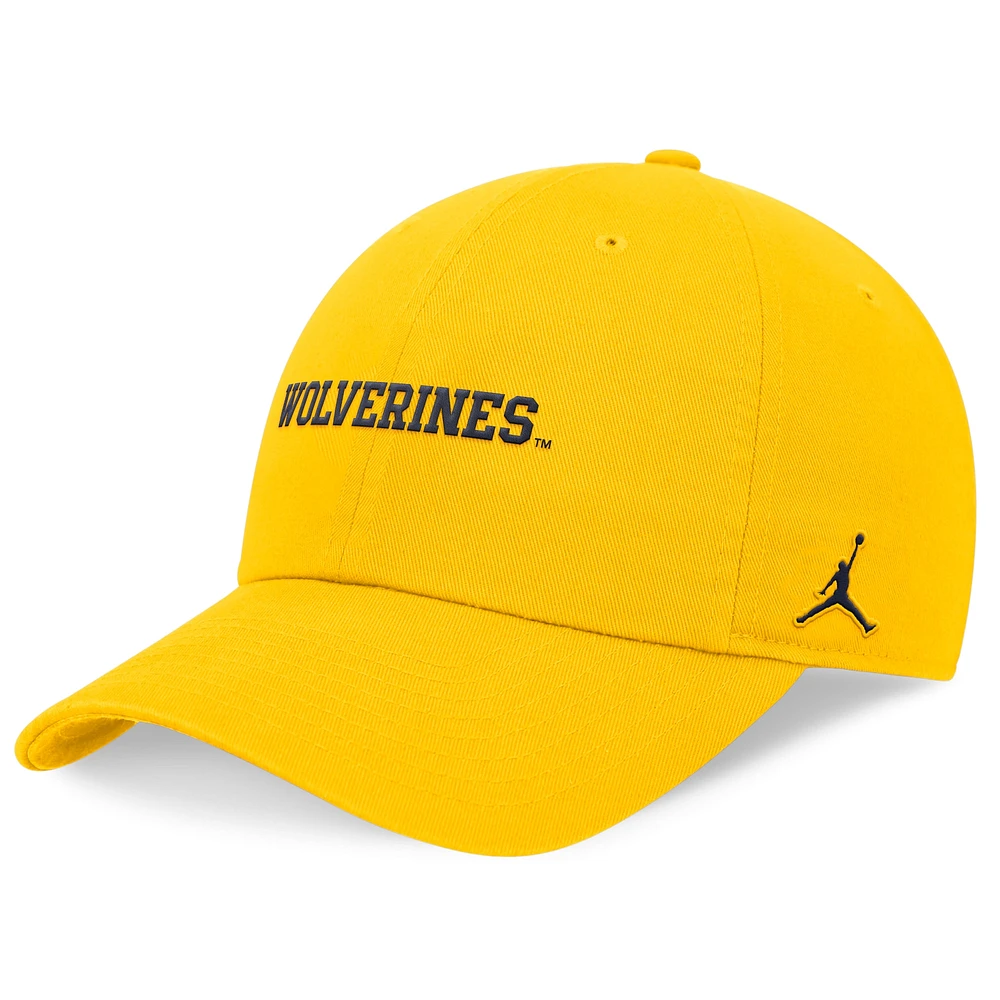 Men's Jordan Brand Maize Michigan Wolverines 2024 On-Field Club Adjustable Hat